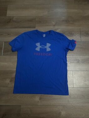 Under Armour Royal Blue Freedom Logo Short Sleeve Tee